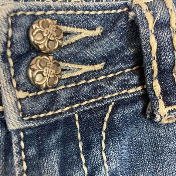 Miss Me Jorts with Blinged Out Pockets - Picture 4 of 13